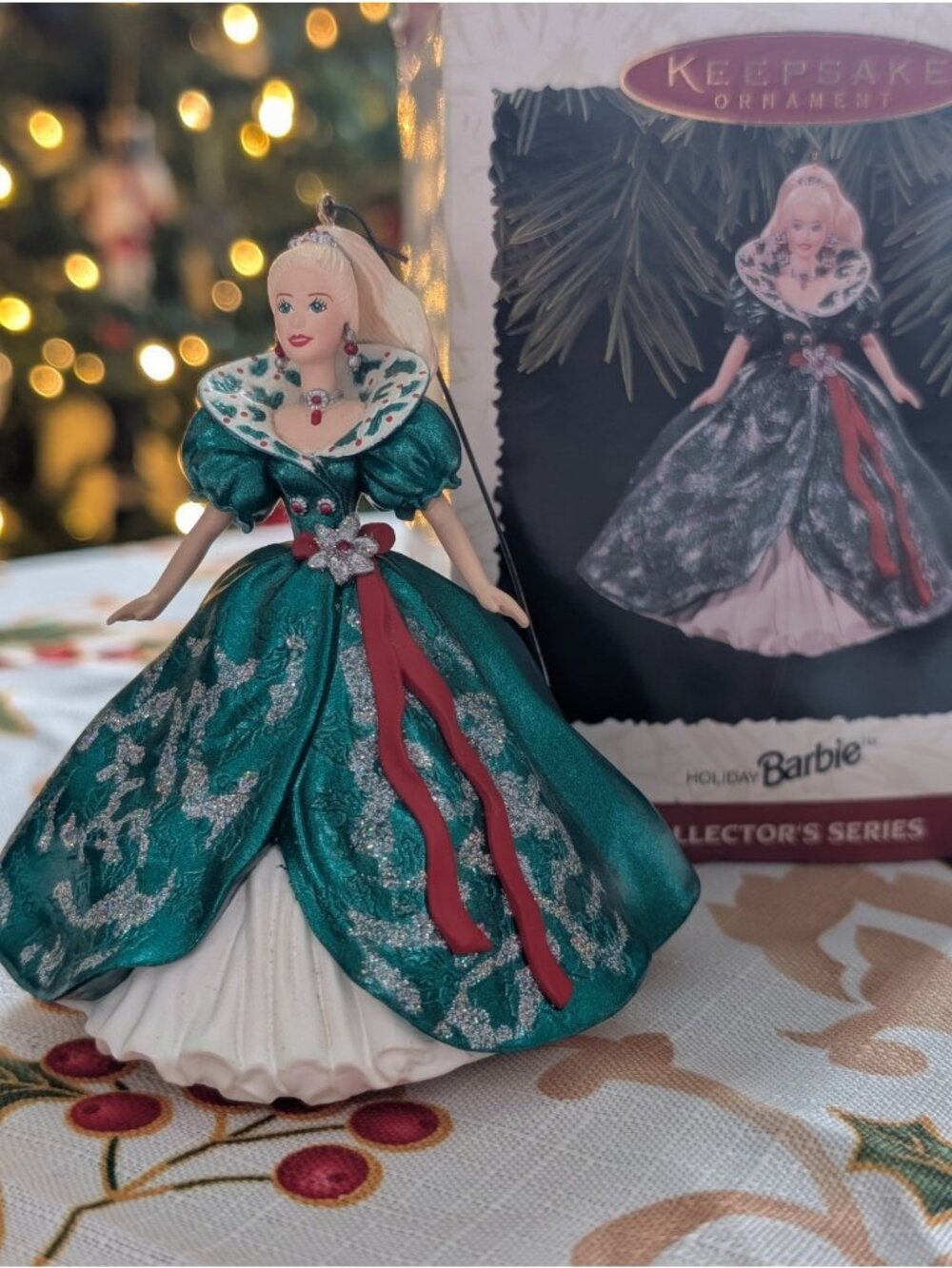 Hallmark 1995 Keepsake Collector’s Series Holiday Barbie Ornament